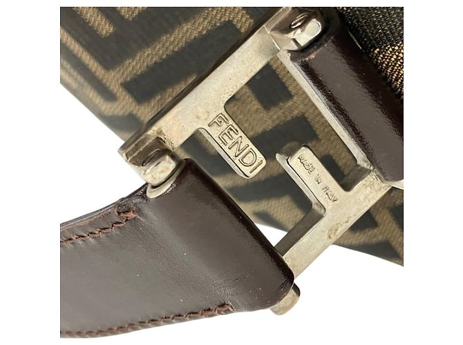 Sac à main Fendi Zucca Canvas Marron - vue 10