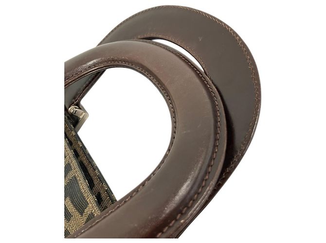 Sac à main Fendi Zucca Canvas Marron - vue 12