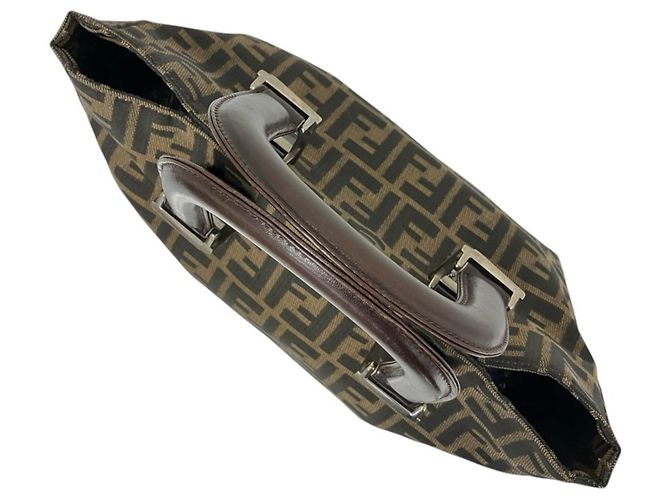 Sac à main Fendi Zucca Canvas Marron - vue 4
