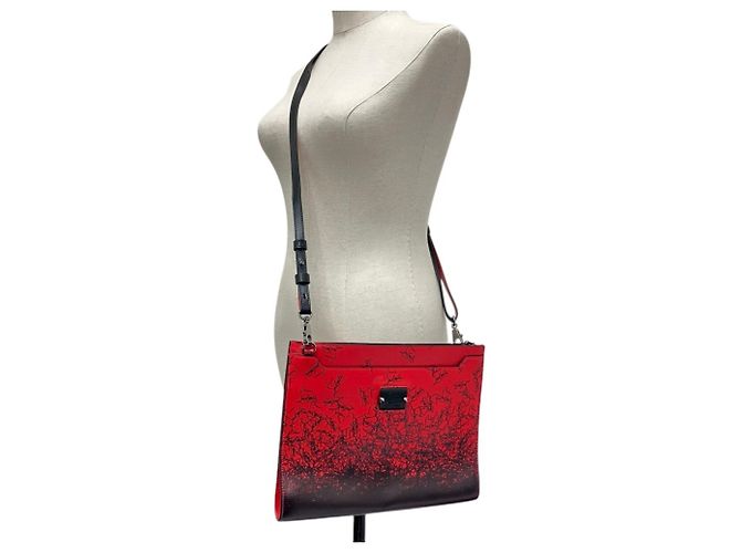 Christian Louboutin Sky Pouch Pochette e Borsa a Tracolla 2 in 1 Nero Rosso - vista 12