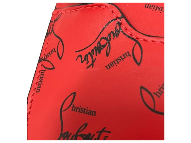Christian Louboutin Sky Pouch Pochette e Borsa a Tracolla 2 in 1 Nero Rosso - vista 14