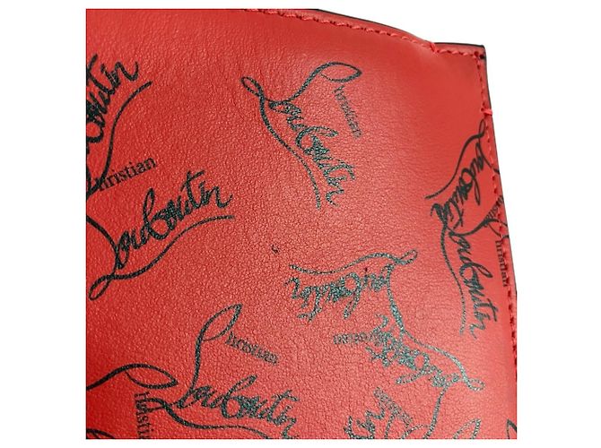 Christian Louboutin Sky Pouch Pochette e Borsa a Tracolla 2 in 1 Nero Rosso - vista 15