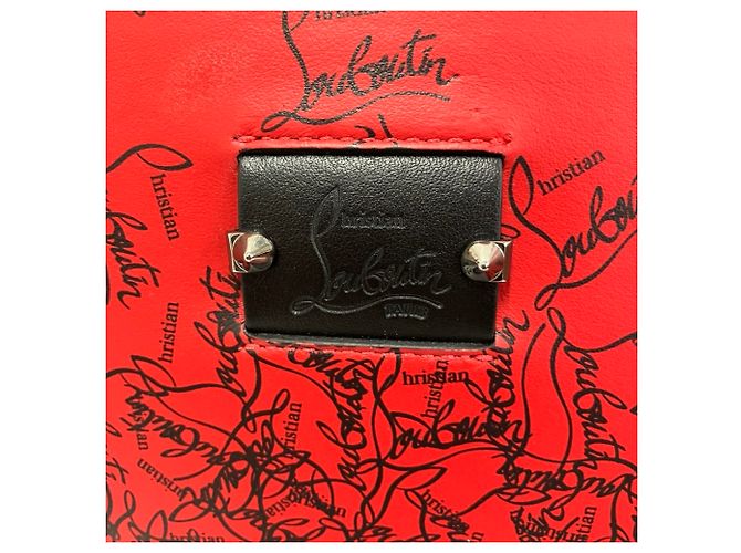 Christian Louboutin Sky Pouch Pochette e Borsa a Tracolla 2 in 1 Nero Rosso - vista 16