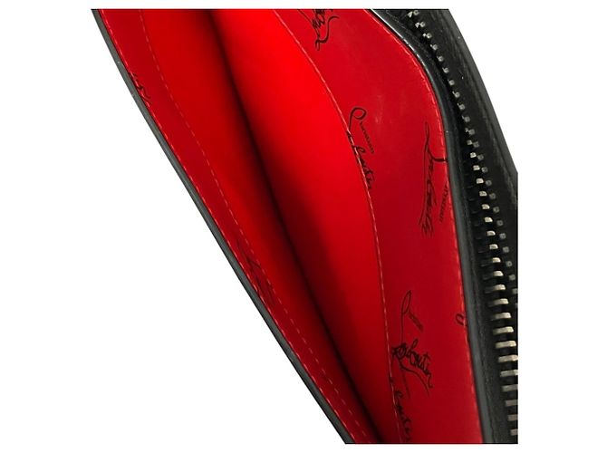 Christian Louboutin Sky Pouch Pochette e Borsa a Tracolla 2 in 1 Nero Rosso - vista 8