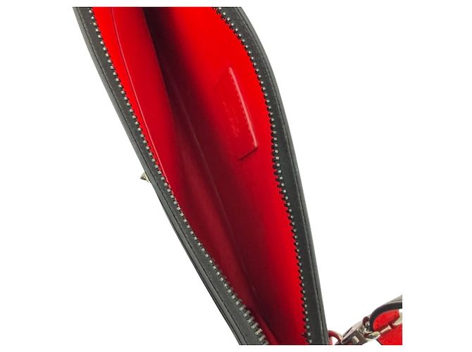Christian Louboutin Sky Pouch Pochette e Borsa a Tracolla 2 in 1 Nero Rosso - vista 9