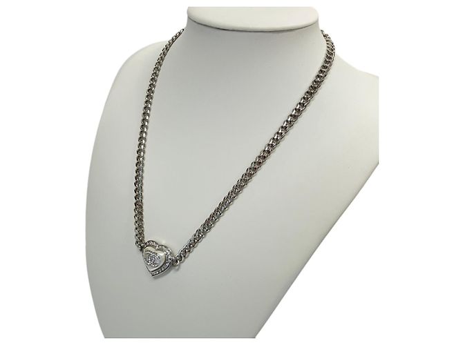 Colar de corrente Chanel Coco Mark Heart Prata - vista 2