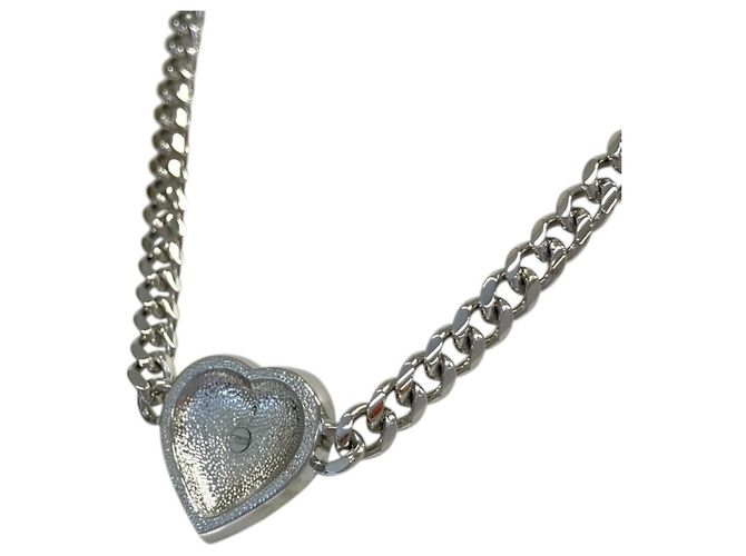 Colar de corrente Chanel Coco Mark Heart Prata - vista 3