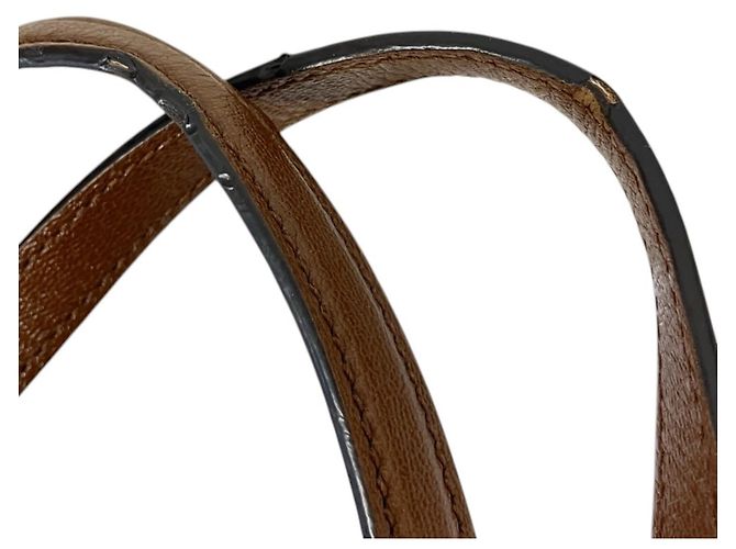 Sac cabas en cuir Gucci Horsebit 1955 Marron - vue 15