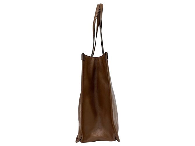 Sac cabas en cuir Gucci Horsebit 1955 Marron - vue 2