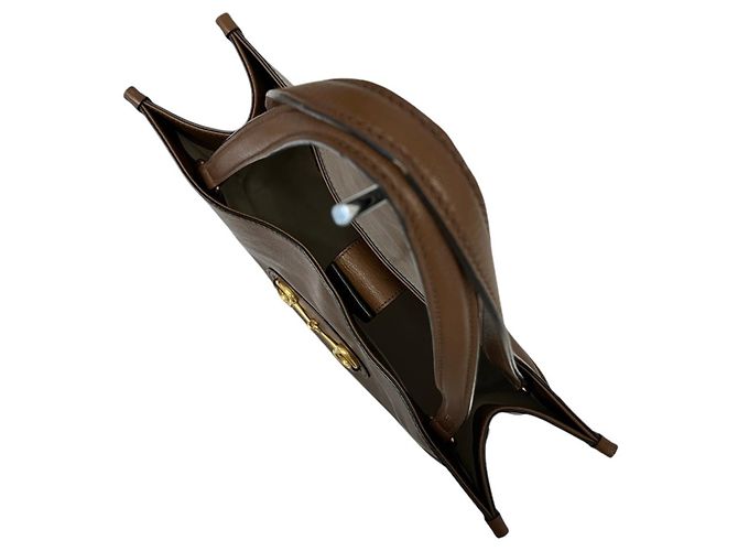 Sac cabas en cuir Gucci Horsebit 1955 Marron - vue 4