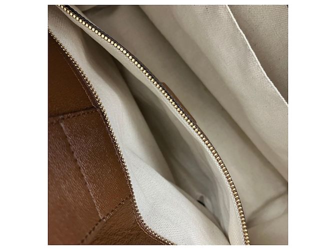Sac cabas en cuir Gucci Horsebit 1955 Marron - vue 9