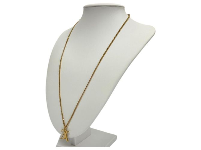 Louis Vuitton Collier LV Upside Down Necklace Dorado - vista 3