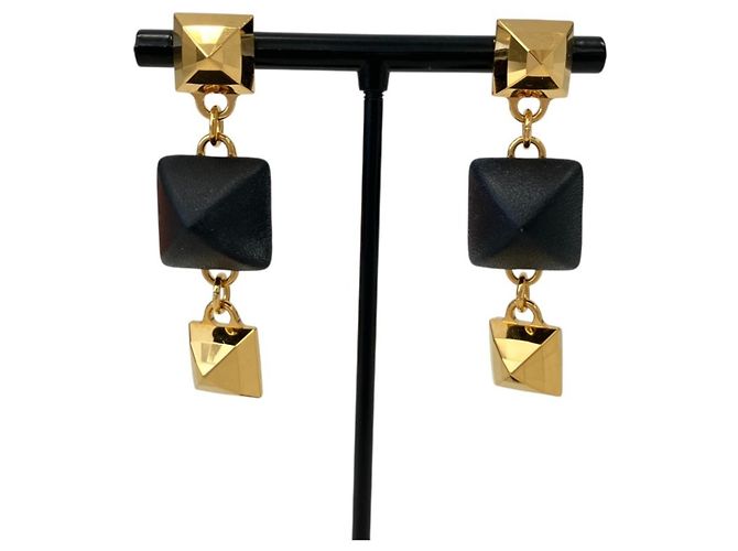 Hermès Hermes Discoforble Medor Stud Drop Earrings Golden - view 2