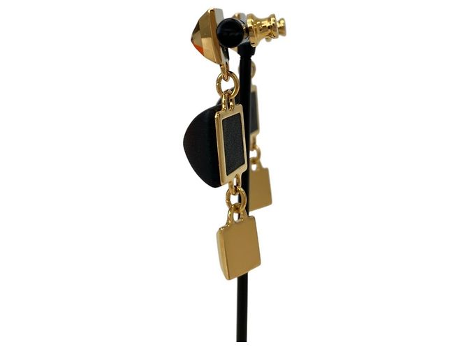 Hermès Hermes Discoforble Medor Stud Drop Earrings Golden - view 3
