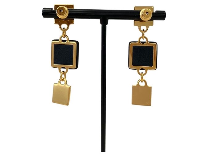 Hermès Hermes Discoforble Medor Stud Drop Earrings Golden - view 4