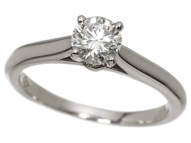 Cartier Solitär-Diamantring aus Platin - Ansicht 2