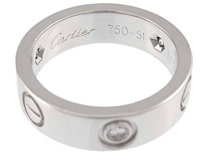 Anello Cartier Love in oro bianco 18K - vista 3