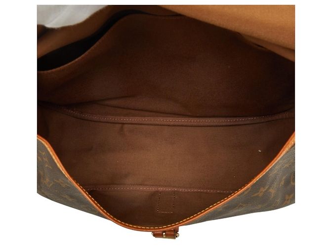 Bolso de hombro Louis Vuitton Monogram Saumur 35 Castaño - vista 11