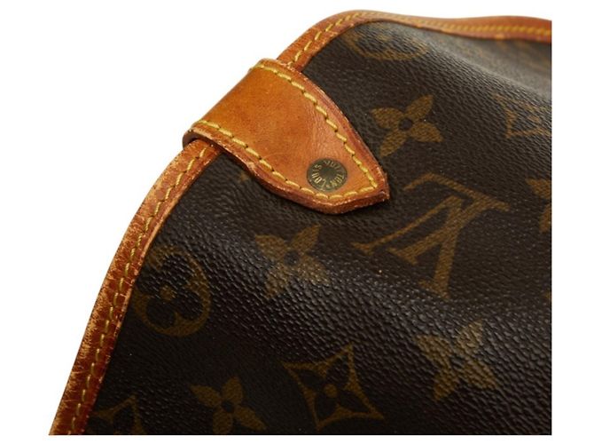 Bolso de hombro Louis Vuitton Monogram Saumur 35 Castaño - vista 13