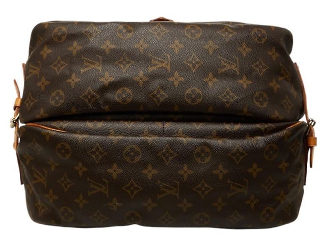 Bolso de hombro Louis Vuitton Monogram Saumur 35 Castaño - vista 3