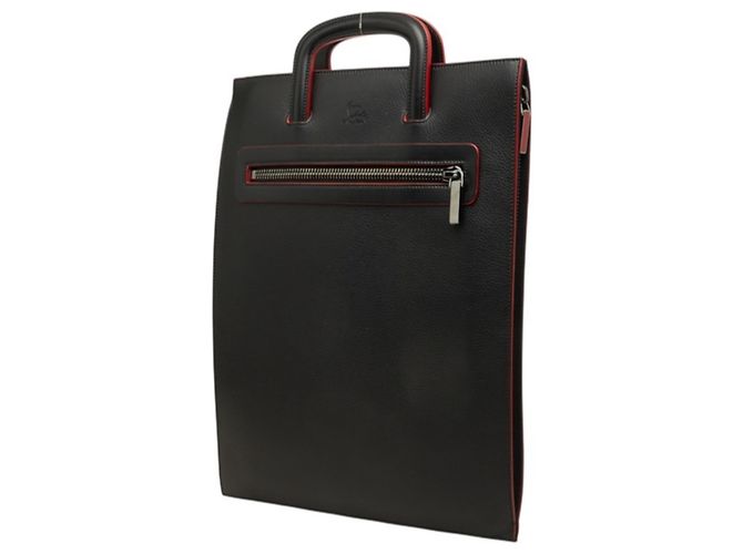 Borsa Christian Louboutin Trick Track Nero Rosso - vista 2