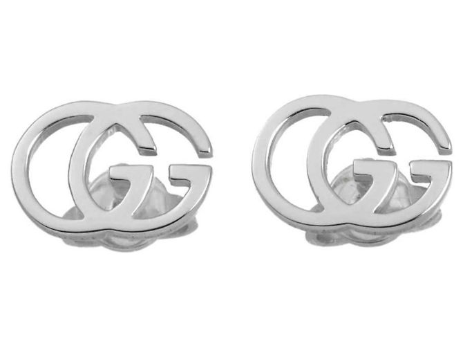 Pendientes Gucci GG Running en oro blanco de 18K - vista 2