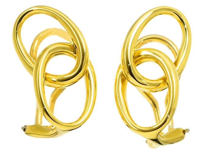 Autre Marque Orecchini a clip Double Loop Tiffany & Co. in oro giallo 18K - vista 2