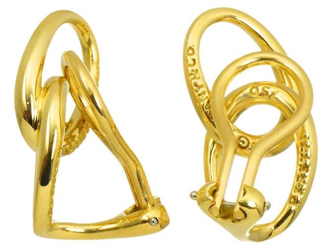 Autre Marque Orecchini a clip Double Loop Tiffany & Co. in oro giallo 18K - vista 3