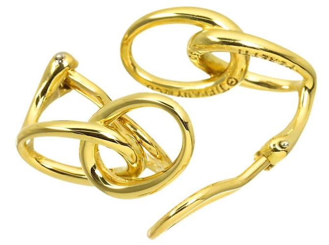 Autre Marque Orecchini a clip Double Loop Tiffany & Co. in oro giallo 18K - vista 4