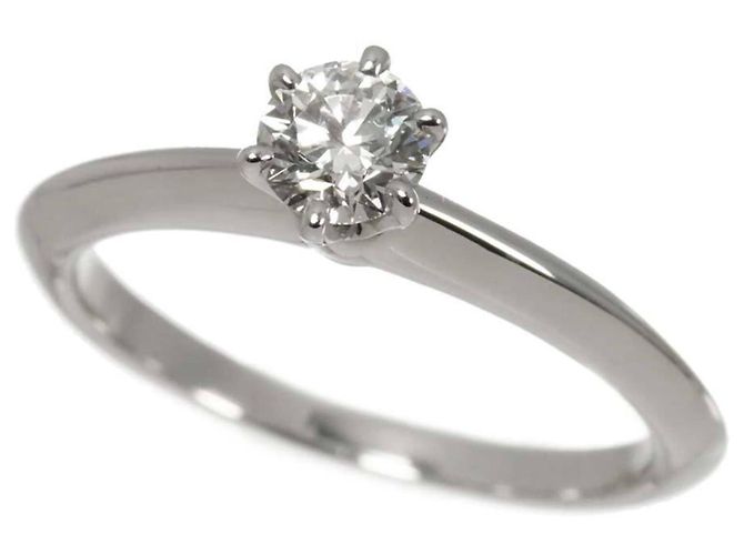 Autre Marque Tiffany & Co. Platin-Solitär-Diamantring - Ansicht 5