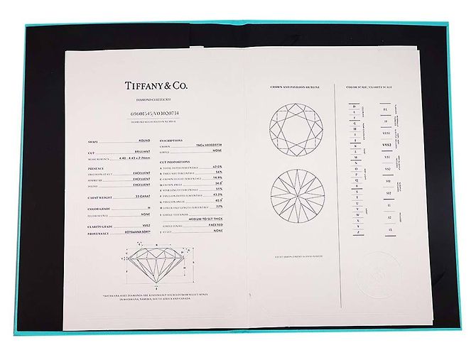 Autre Marque Tiffany & Co. Platin-Solitär-Diamantring - Ansicht 9
