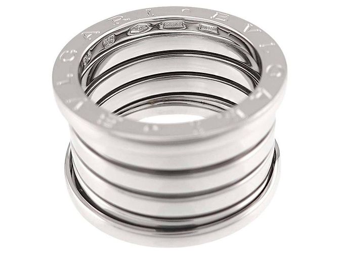 Bulgari Anello Bvlgari BVLGARI B-ZERO1 a 5 bande in oro bianco - vista 4