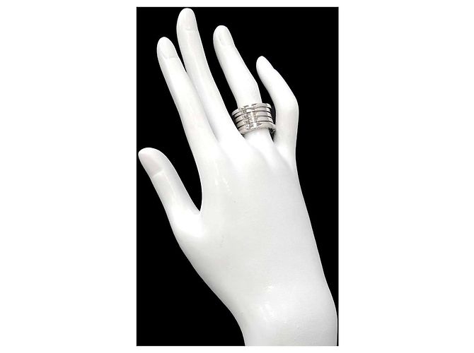 Bulgari Anello Bvlgari BVLGARI B-ZERO1 a 5 bande in oro bianco - vista 7