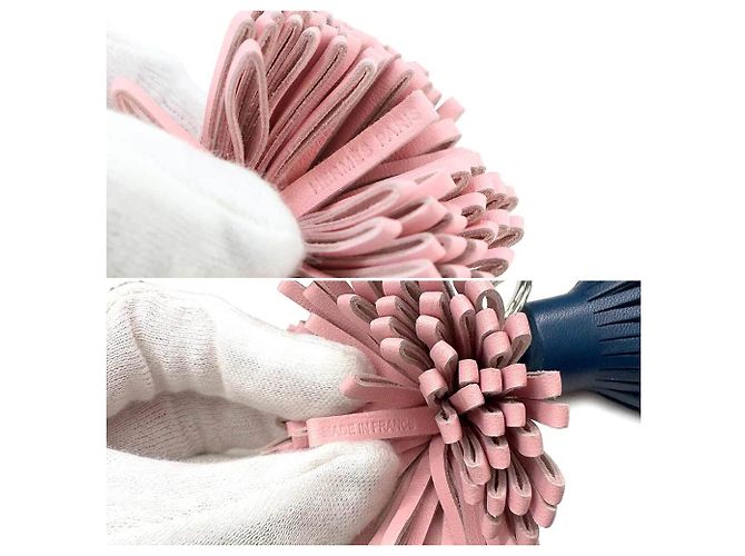 Hermès Chaveiro Hermes Carmen Unodos Charm Prata Rosa Azul - vista 6