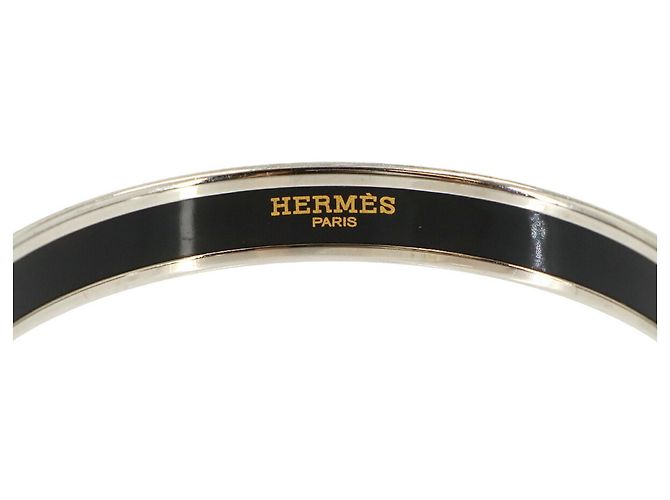 Hermès Hermes Email PM Bangle Bracelet Silvery Red Green - view 4