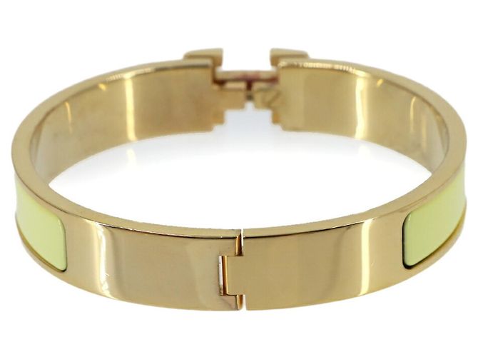 Bracciale Hermès Clic H GM D'oro Giallo - vista 2