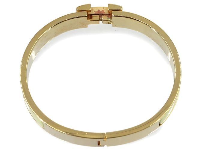 Bracciale Hermès Clic H GM D'oro Giallo - vista 3