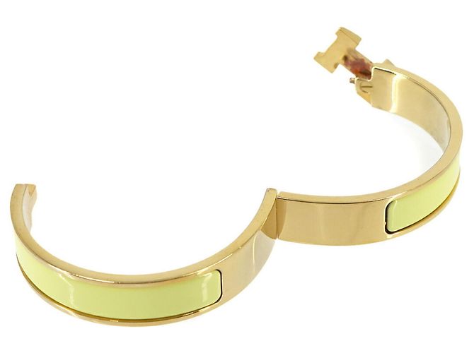 Bracciale Hermès Clic H GM D'oro Giallo - vista 4