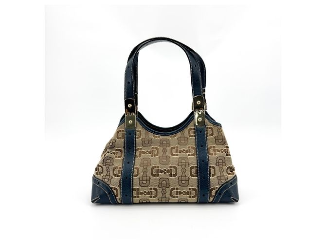 Gucci Horsebit GG Canvas and Leather Large Beige - vista 2