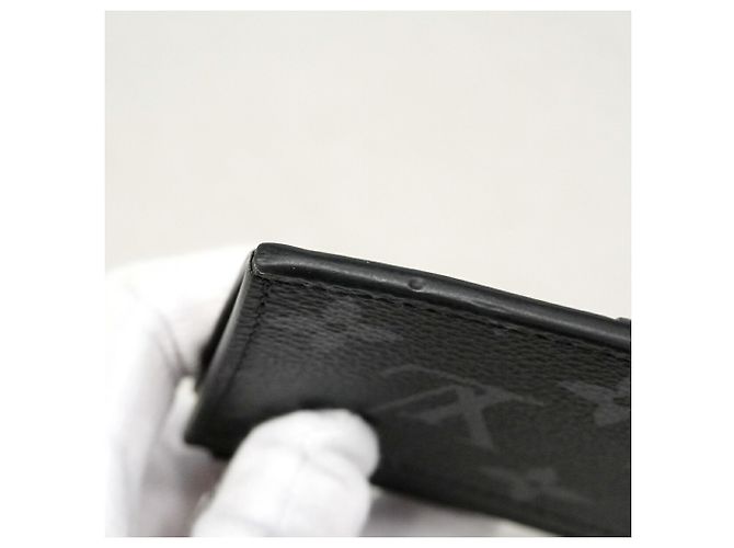 Louis Vuitton Monogram Eclipse Münz-Kartenetui Schwarz - Ansicht 6