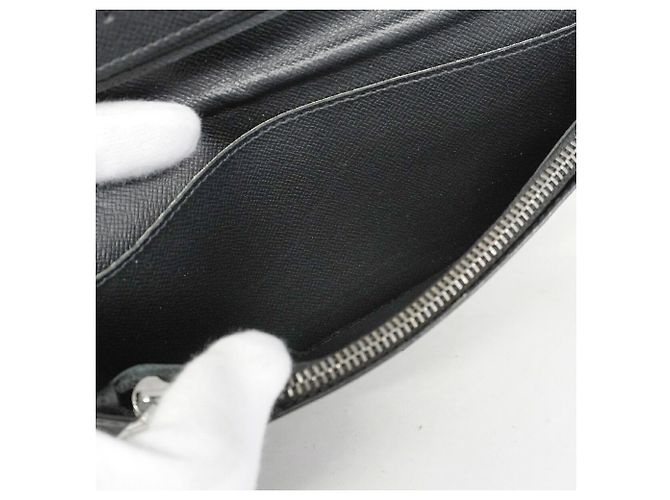 Louis Vuitton Monogram Eclipse Portefeuille Brazza Long Wallet Negro - vista 10