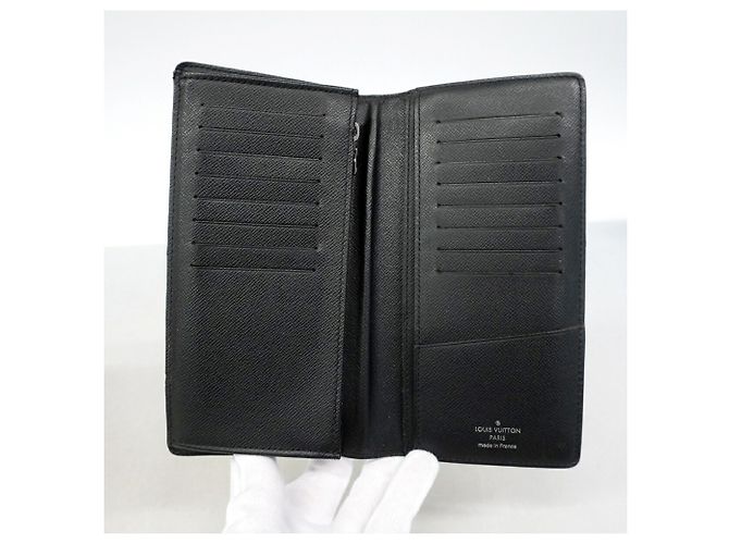 Louis Vuitton Monogram Eclipse Portefeuille Brazza Long Wallet Negro - vista 4