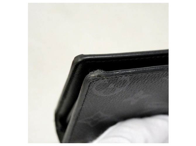 Louis Vuitton Monogram Eclipse Portefeuille Brazza Long Wallet Negro - vista 6