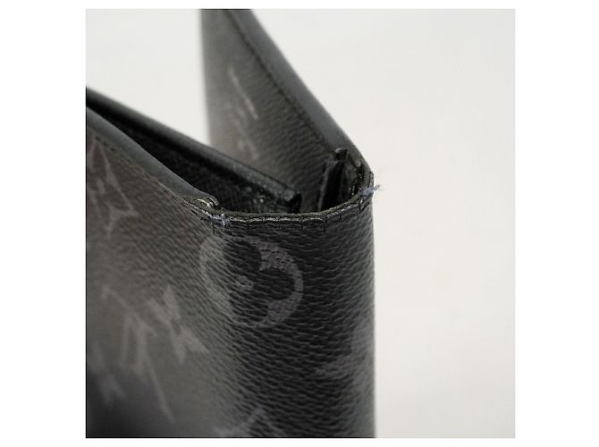 Louis Vuitton Monogram Eclipse Portefeuille Brazza Long Wallet Negro - vista 7