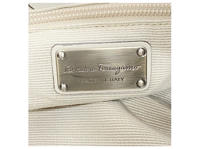 Sac à épaule Salvatore Ferragamo Vara Noir Écru - vue 5