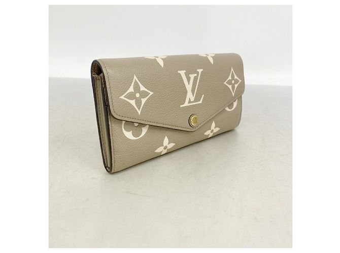 Sarah Louis Vuitton Long Wallet Monogram Empreinte Bicolor Grey Cream - view 2
