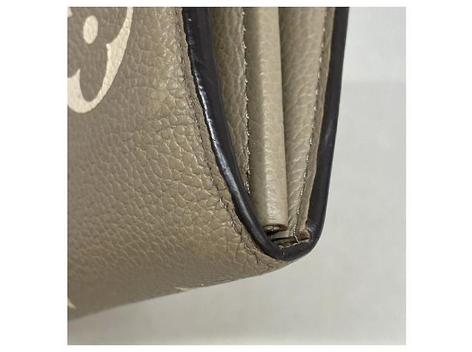 Sarah Louis Vuitton Long Wallet Monogram Empreinte Bicolor Grey Cream - view 6