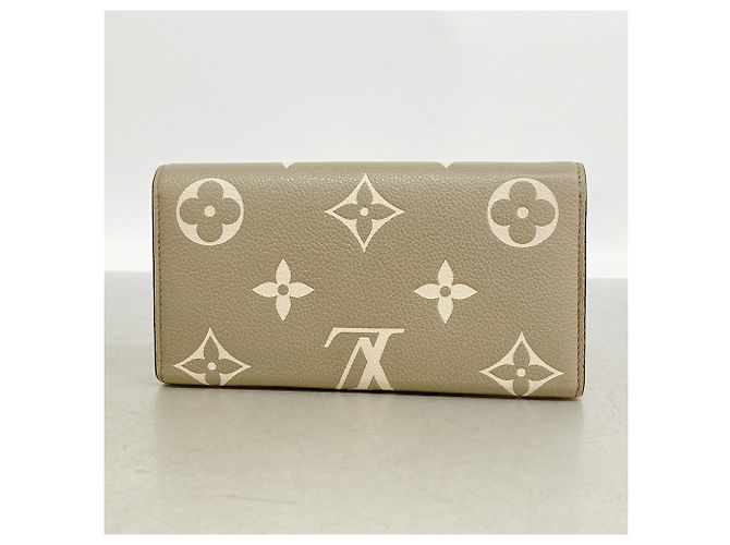 Sarah Louis Vuitton Long Wallet Monogram Empreinte Bicolor Grey Cream - view 9