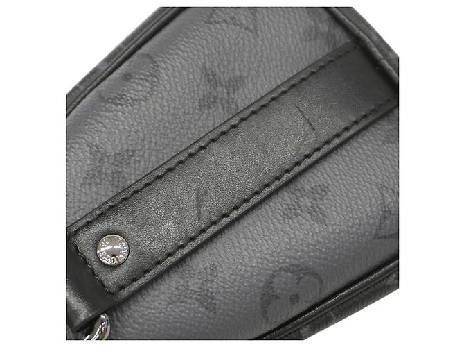 Bolsa Louis Vuitton Monogram Eclipse Reverse Keepall Bandoulière 25 Marrom Preto - vista 7