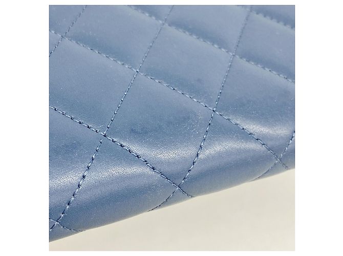 Chanel Matelassé Lambskin Long Wallet Blue - view 8